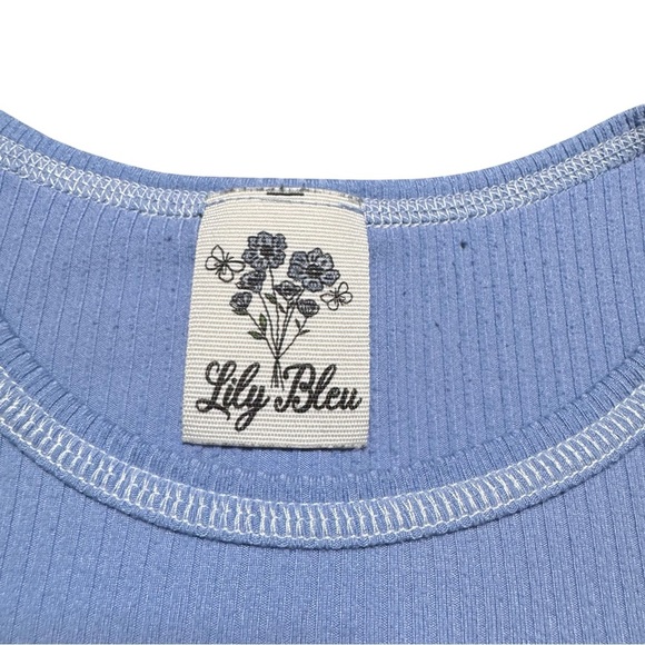 Lily Bleu Girls Smiley Face Tee Blue Size 7/8 - Picture 2 of 8